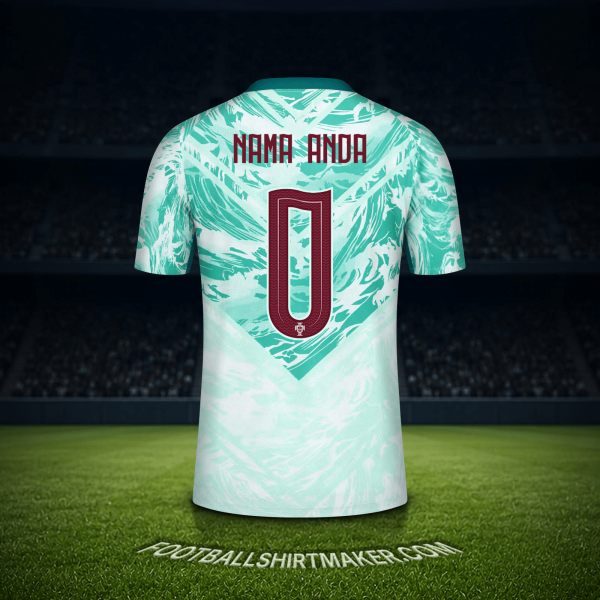Jersey Portugal Piala Dunia 2026 Alternatif -  nama anda - 0
