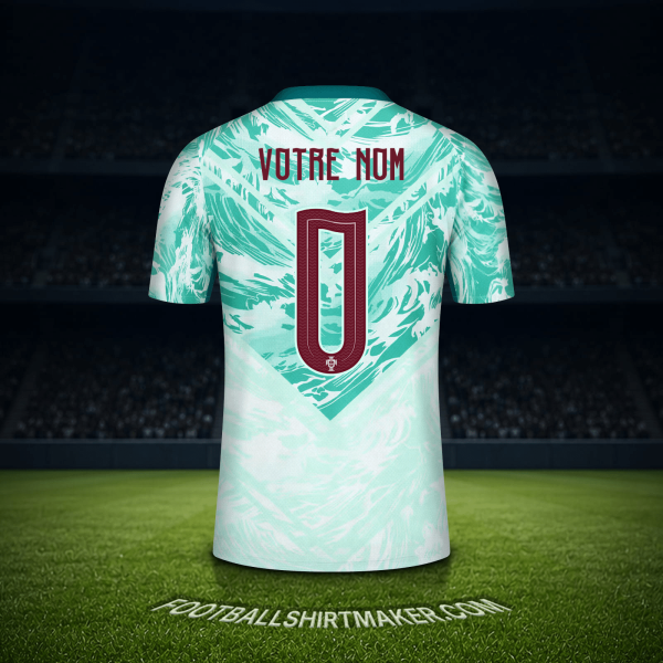 Maillot Portugal Coupe du monde 2026 Extérieur -  votre nom - 0