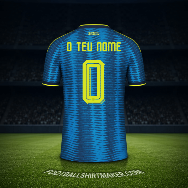 Camisola Colômbia Copa do Mundo 2026 Alternativa -  o teu nome - 0