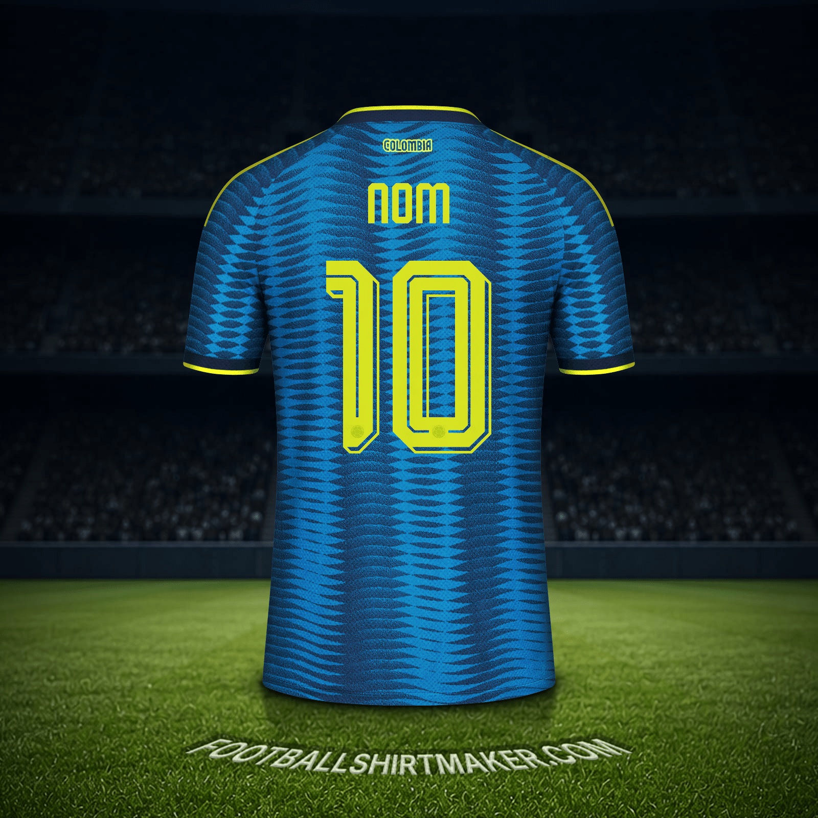 Maillot Colombie Coupe du monde 2026 Extérieur -  nom - 10