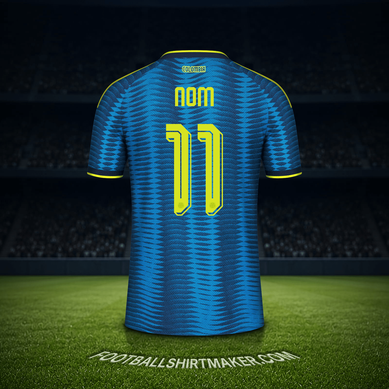 Maillot Colombie Coupe du monde 2026 Extérieur -  nom - 11