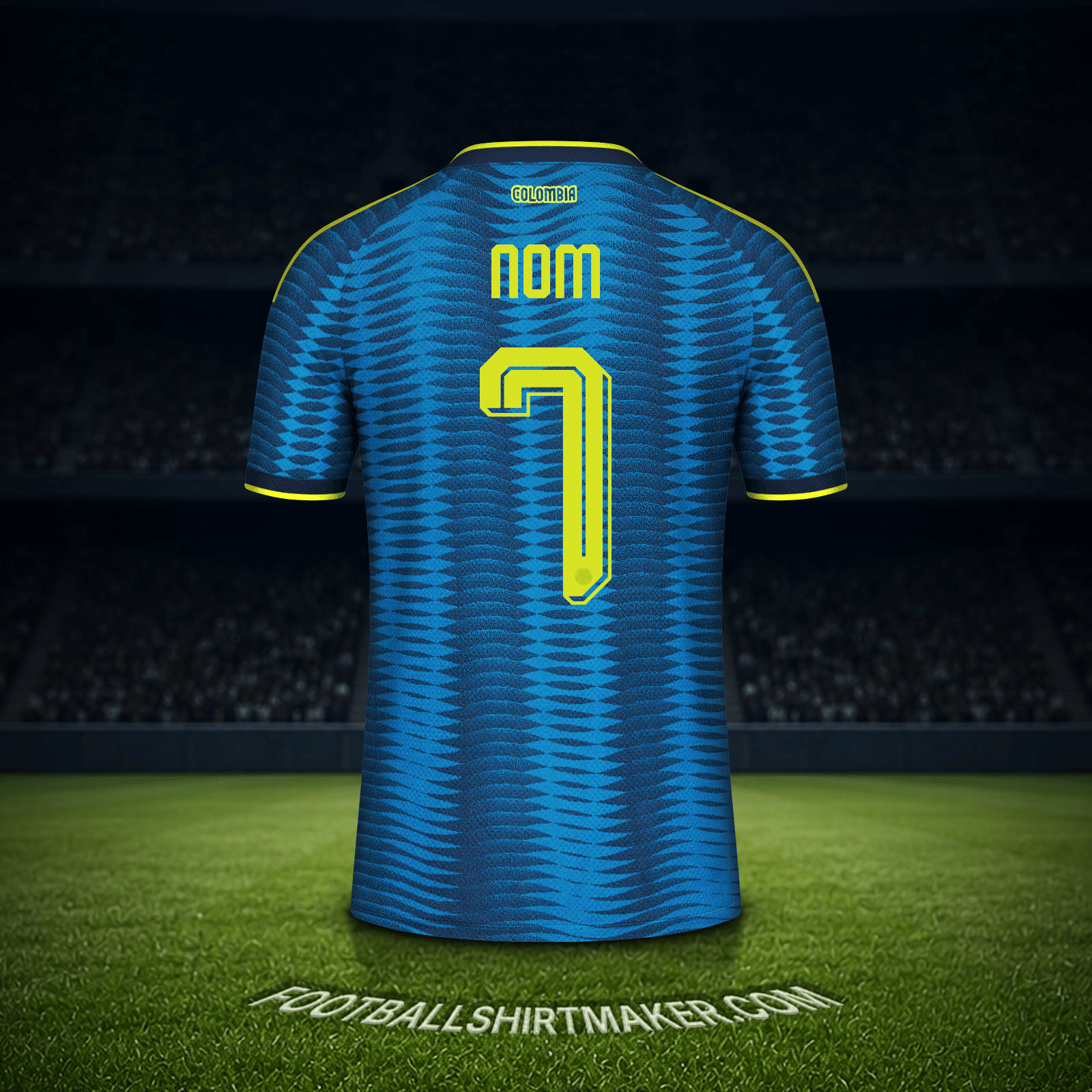 Maillot Colombie Coupe du monde 2026 Extérieur -  nom - 7