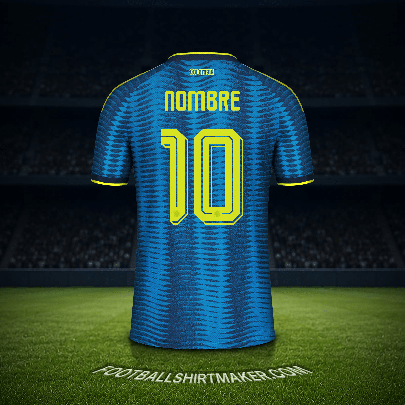Camiseta Colombia Mundial 2026 Visita -  nombre - 10