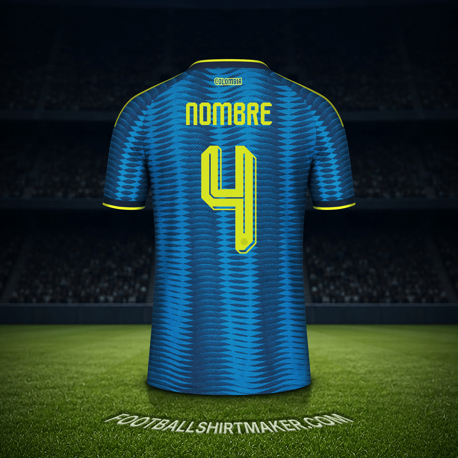 Jersey Colombia Mundial 2026 Visita -  nombre - 4