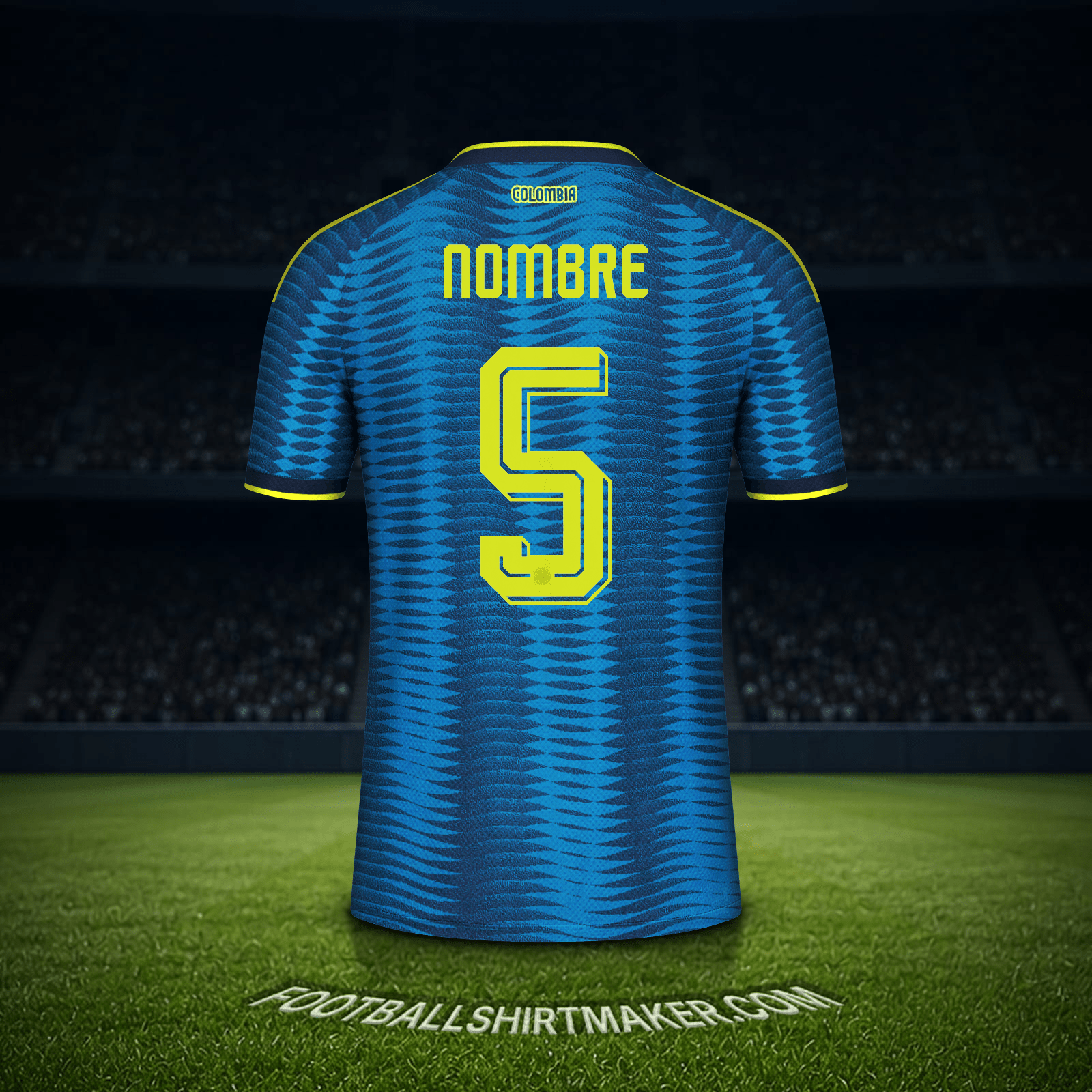 Jersey Colombia Mundial 2026 Visita -  nombre - 5