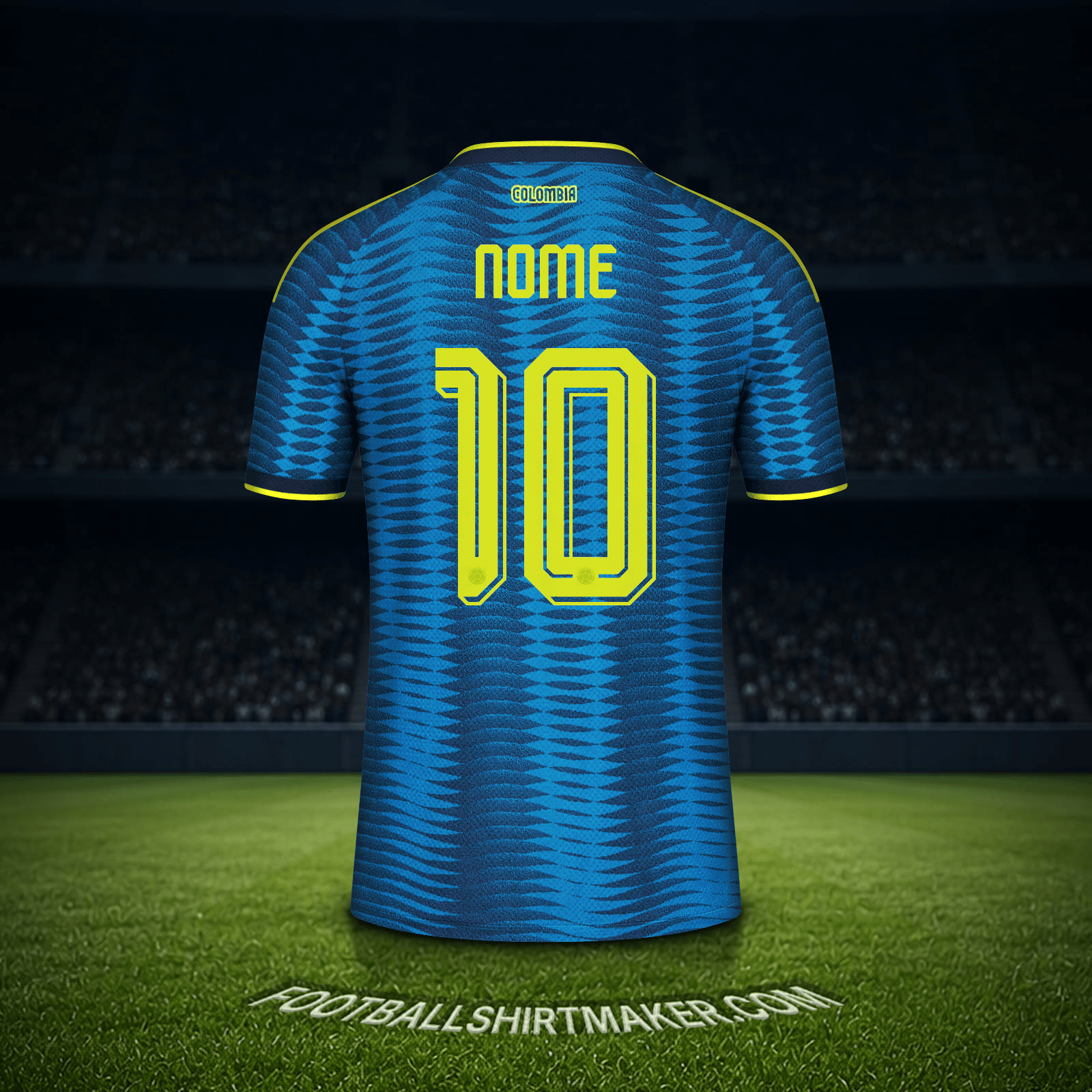 Maglia Colombia Mondiali 2026 Seconda -  nome - 10