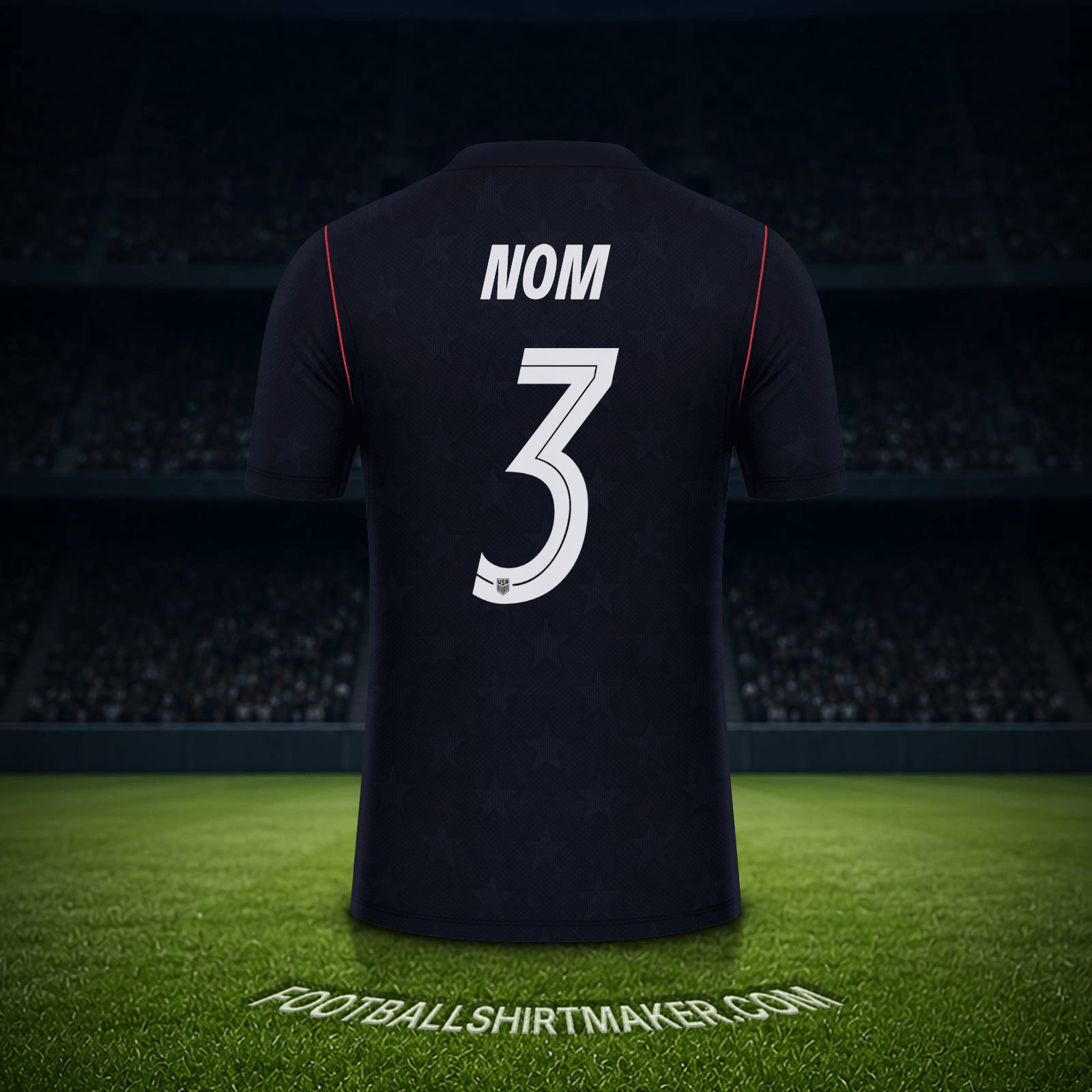 Maillot États-Unis Coupe du monde 2026 Extérieur -  nom - 3