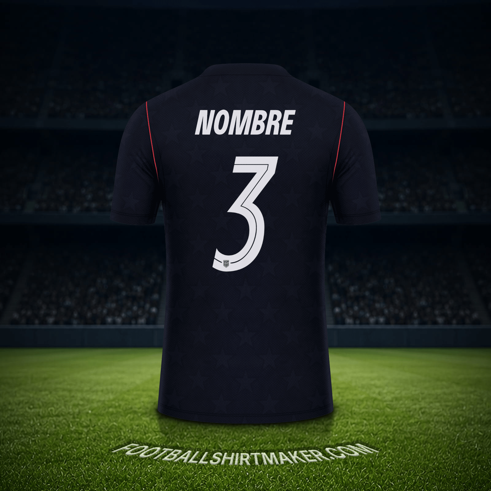 Jersey Estados Unidos Mundial 2026 Visita -  nombre - 3