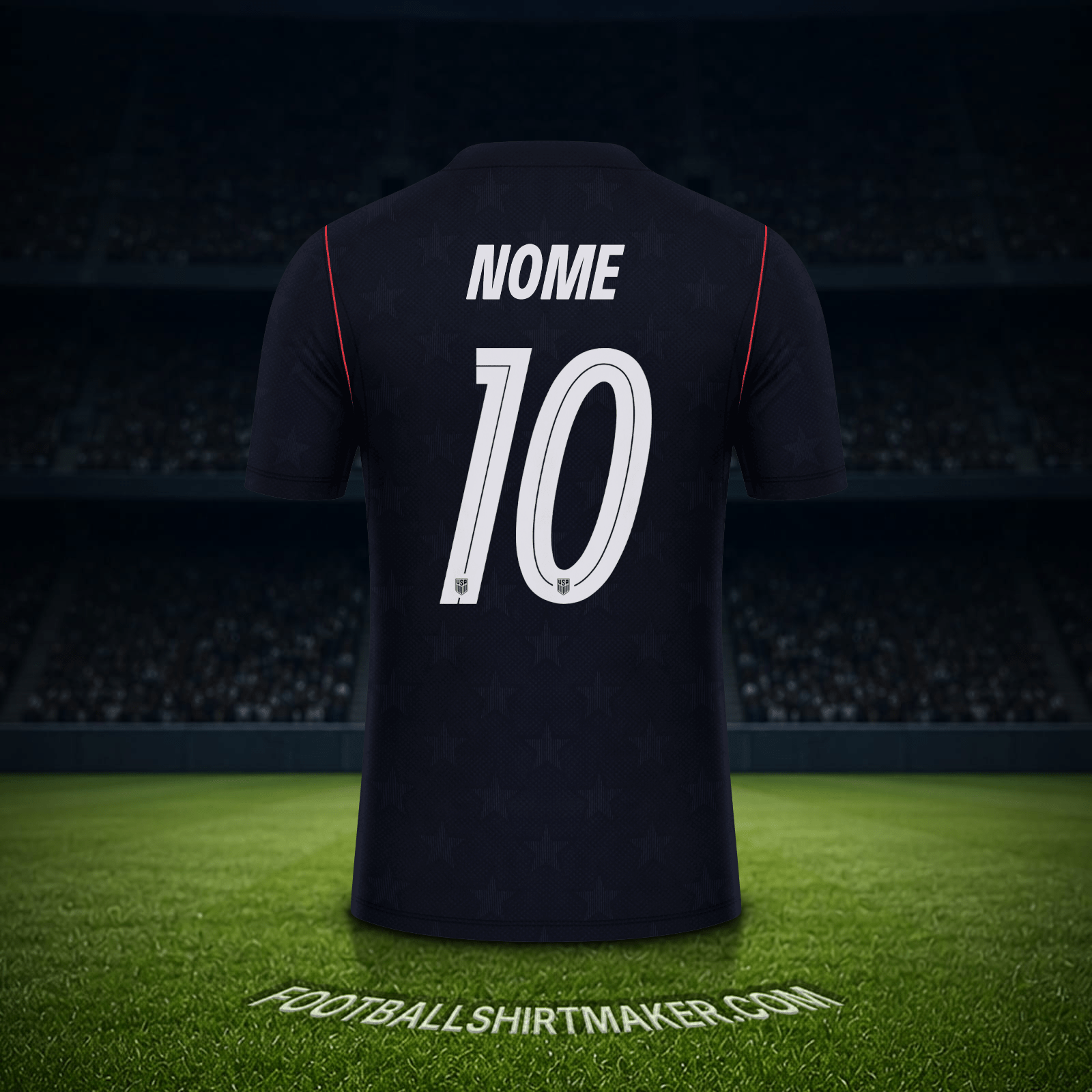 Maglia Stati Uniti Mondiali 2026 Seconda -  nome - 10