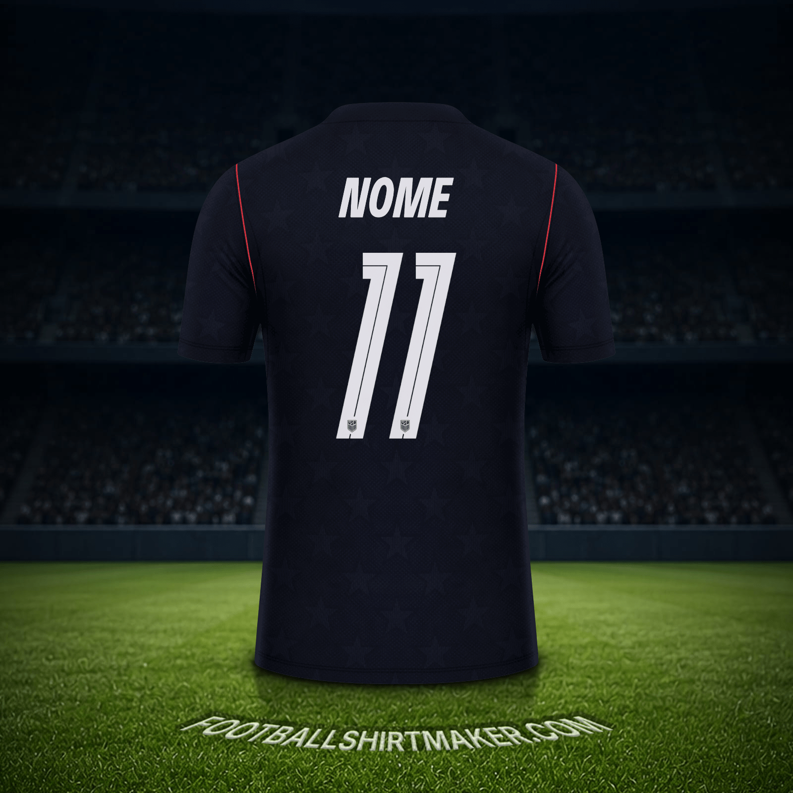 Maglia Stati Uniti Mondiali 2026 Seconda -  nome - 11