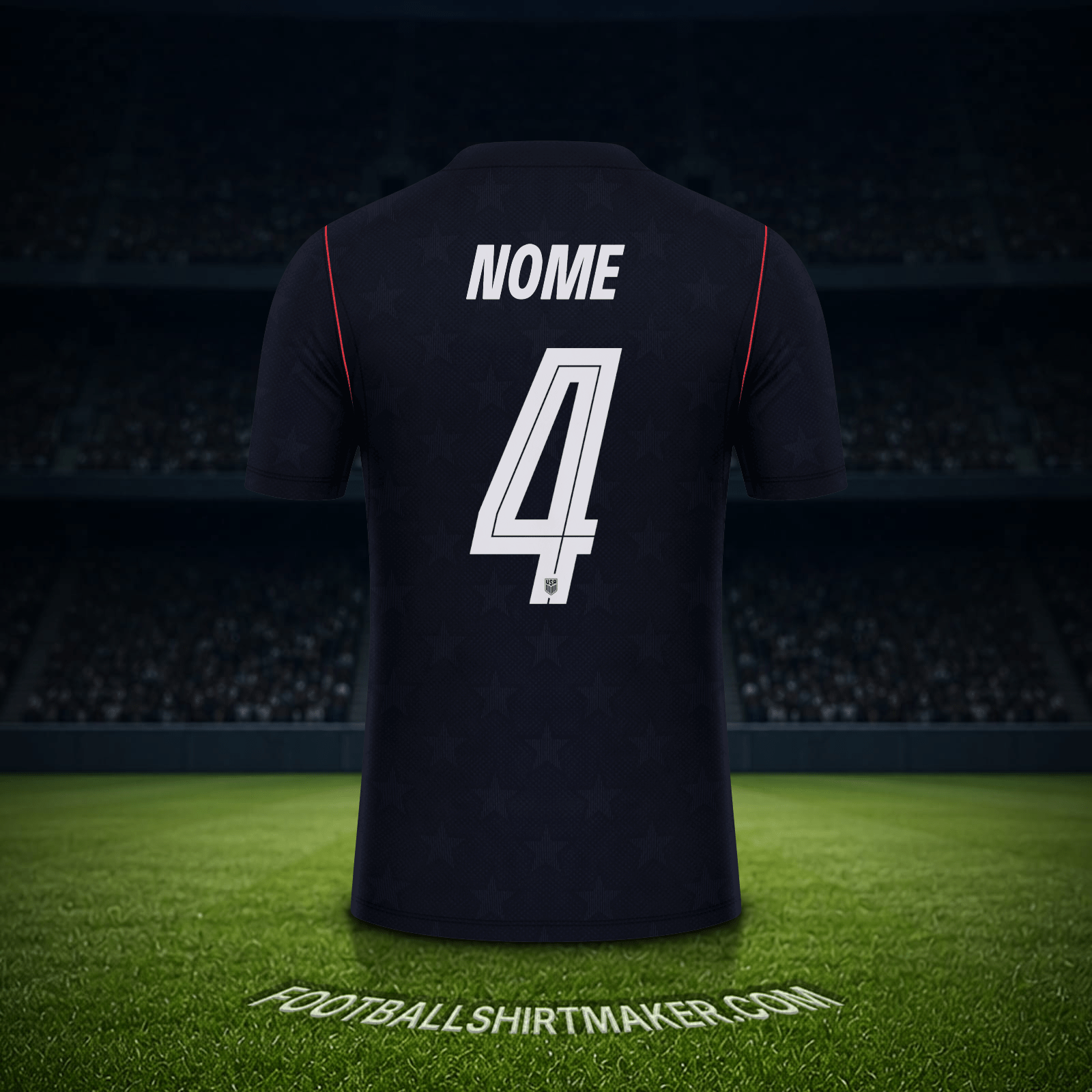 Maglia Stati Uniti Mondiali 2026 Seconda -  nome - 4