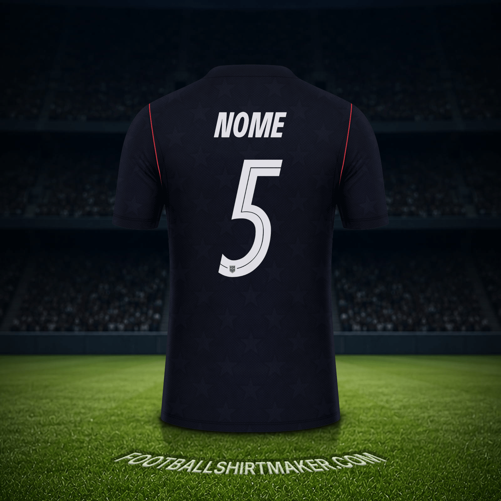 Maglia Stati Uniti Mondiali 2026 Seconda -  nome - 5