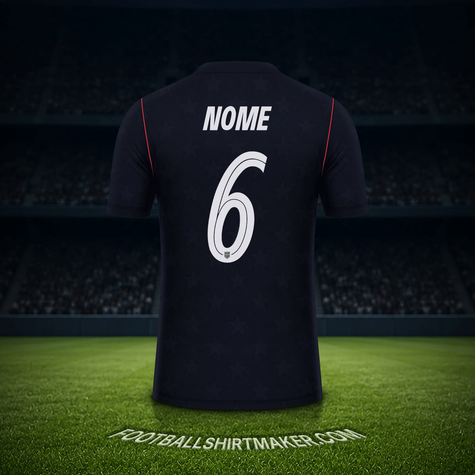 Maglia Stati Uniti Mondiali 2026 Seconda -  nome - 6