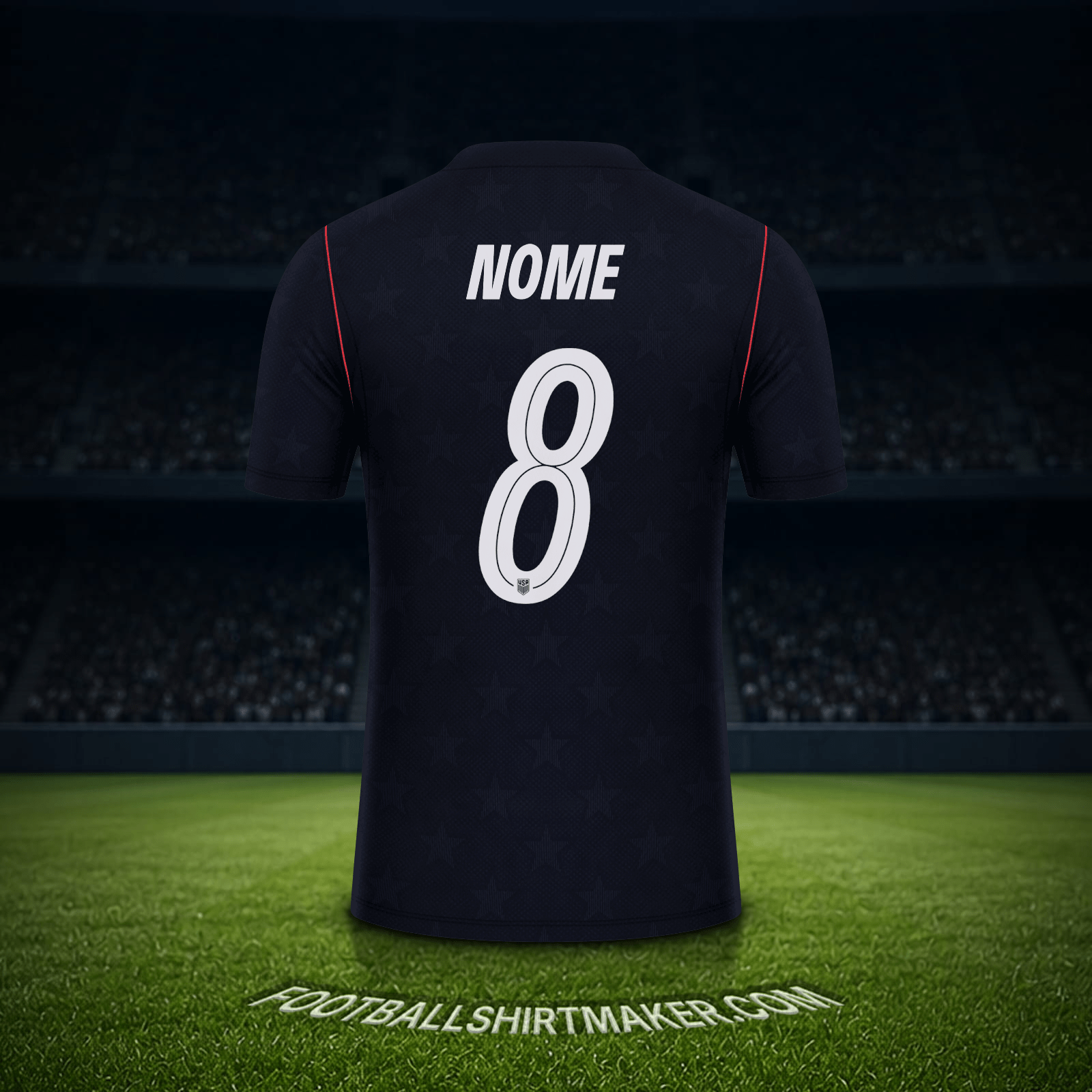 Maglia Stati Uniti Mondiali 2026 Seconda -  nome - 8