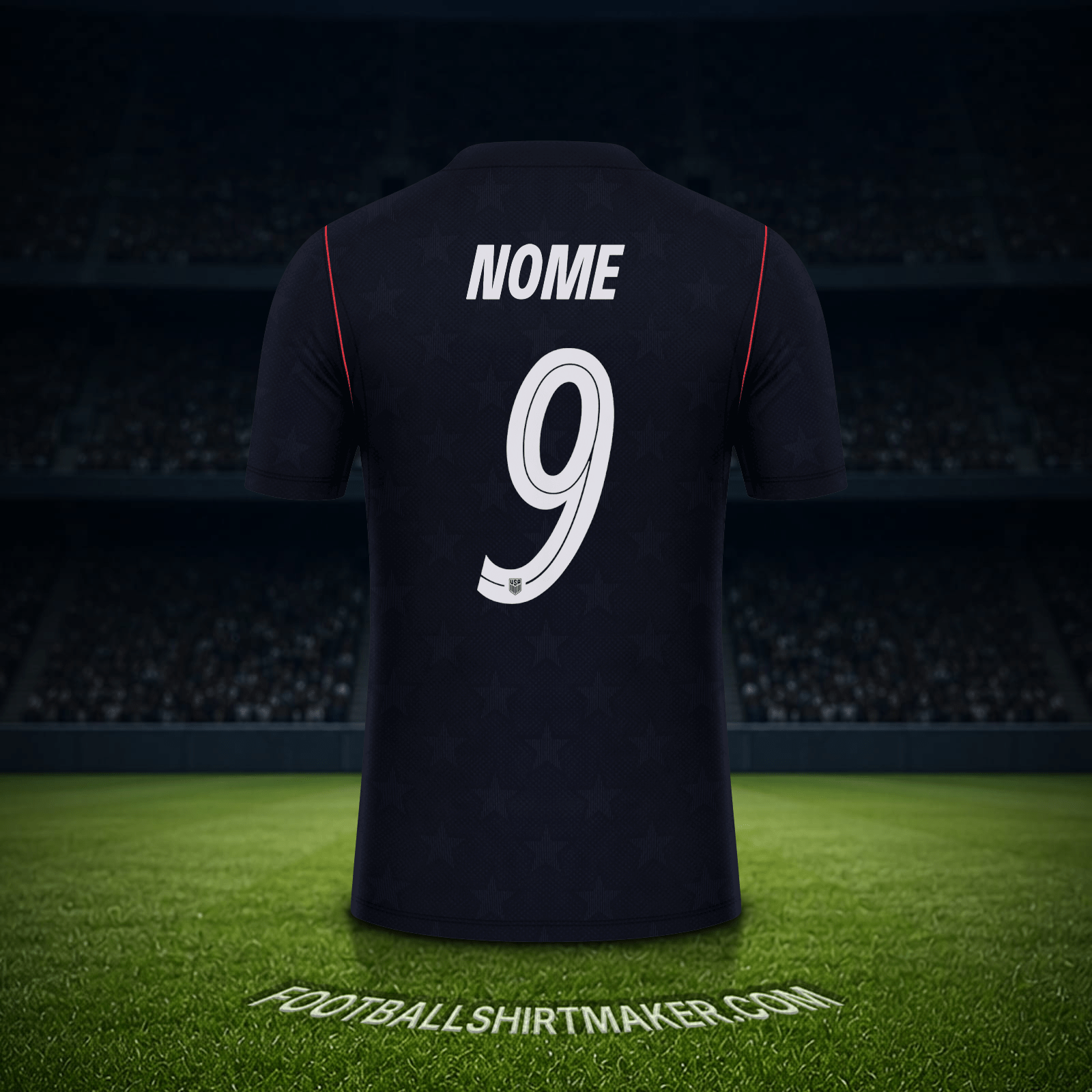 Maglia Stati Uniti Mondiali 2026 Seconda -  nome - 9