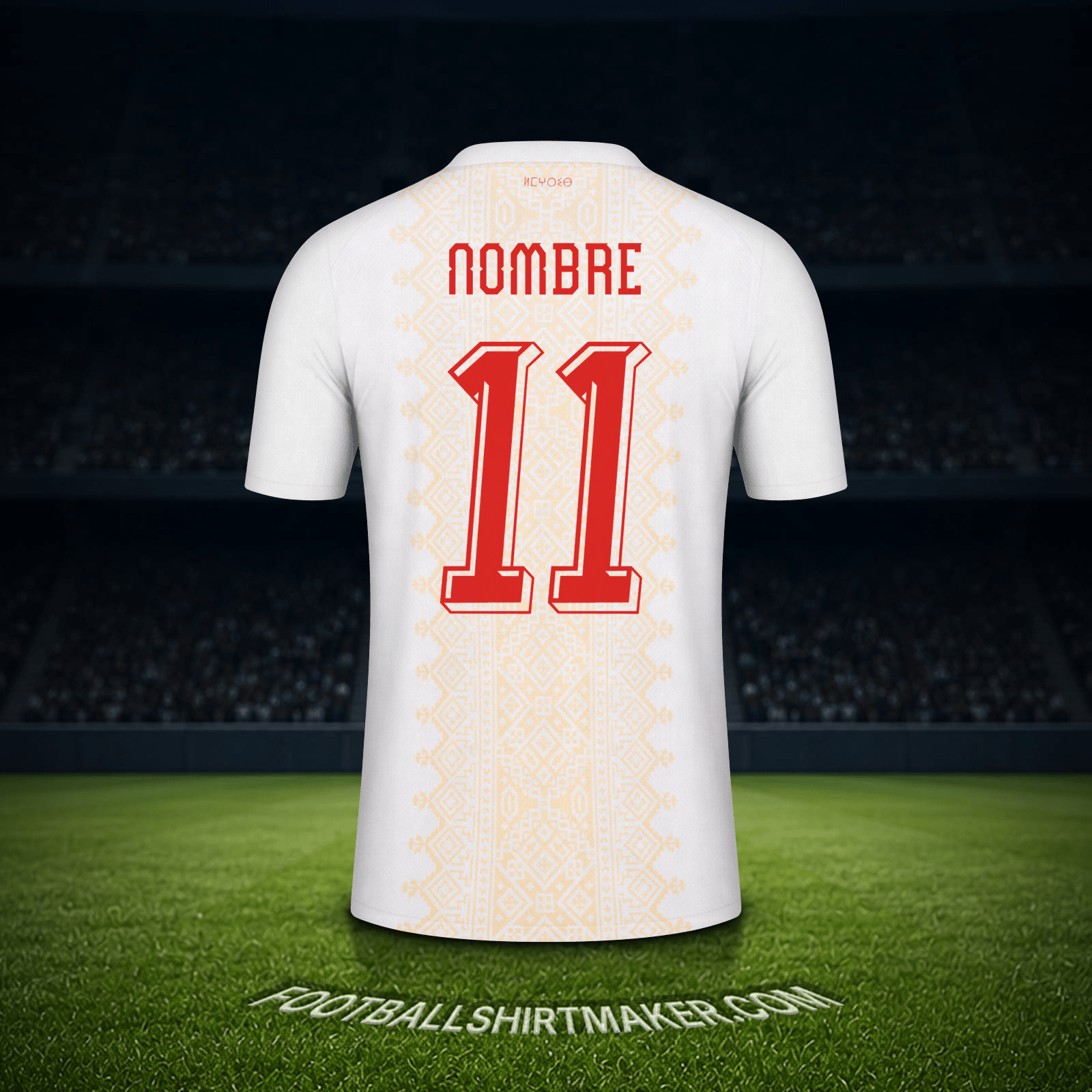 Jersey Marruecos Mundial 2026 Visita -  nombre - 11