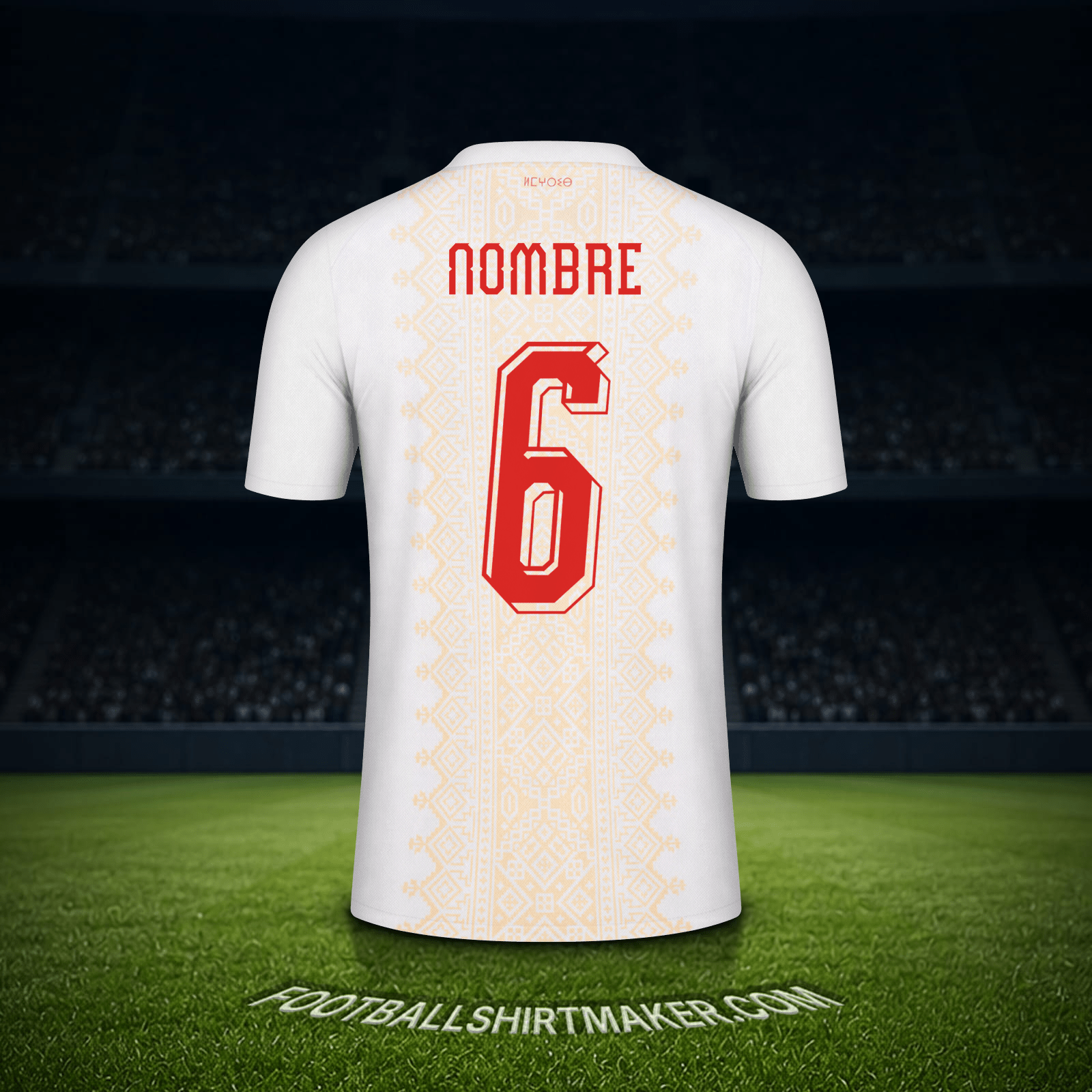 Jersey Marruecos Mundial 2026 Visita -  nombre - 6