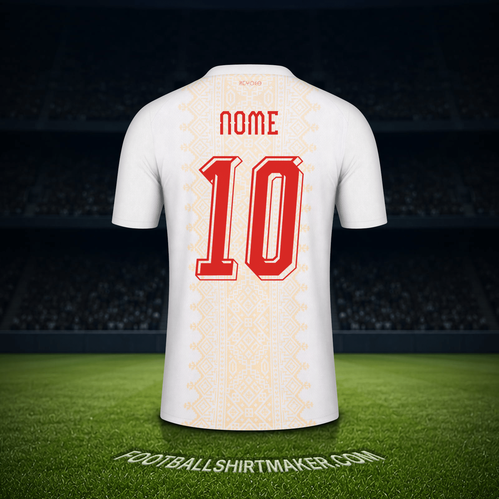 Camisa Marrocos Copa do Mundo 2026 Alternativa -  nome - 10