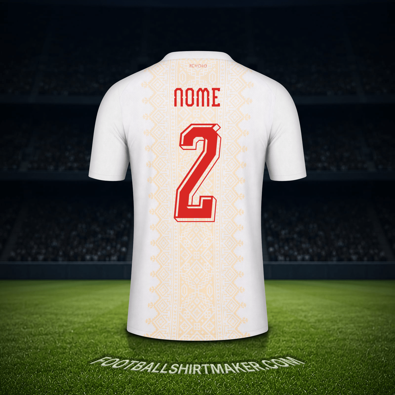 Maglia Marocco Mondiali 2026 Seconda -  nome - 2