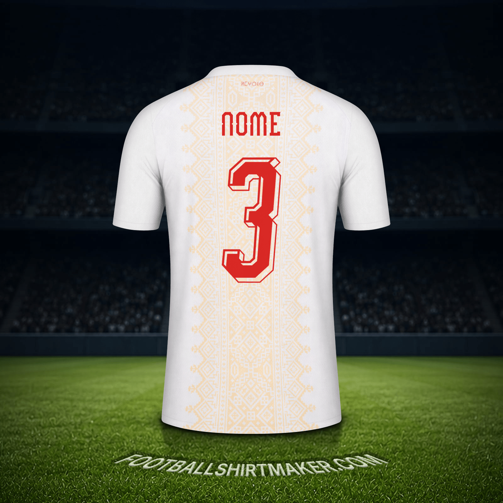 Maglia Marocco Mondiali 2026 Seconda -  nome - 3