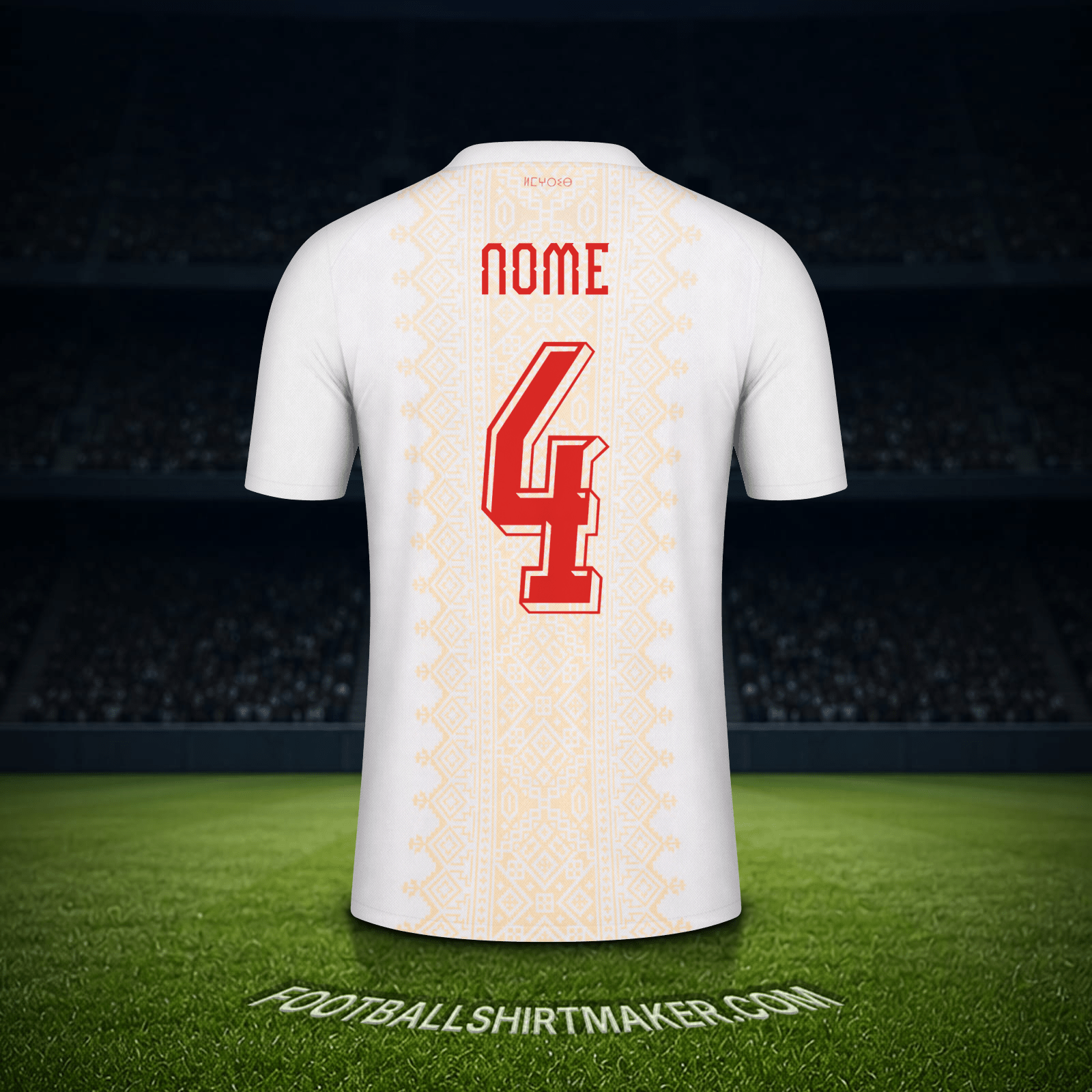Maglia Marocco Mondiali 2026 Seconda -  nome - 4
