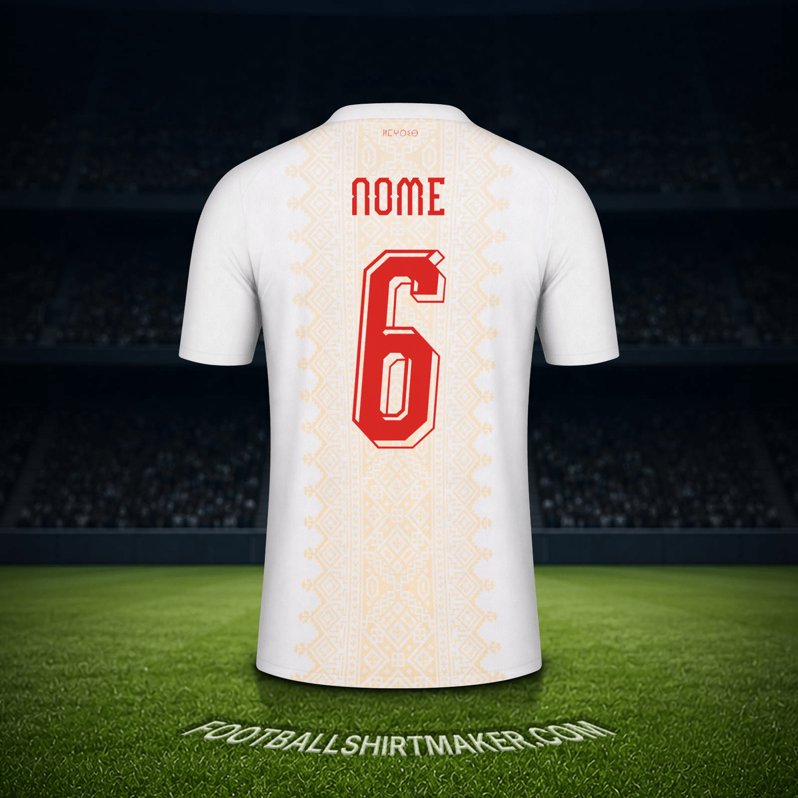 Maglia Marocco Mondiali 2026 Seconda -  nome - 6