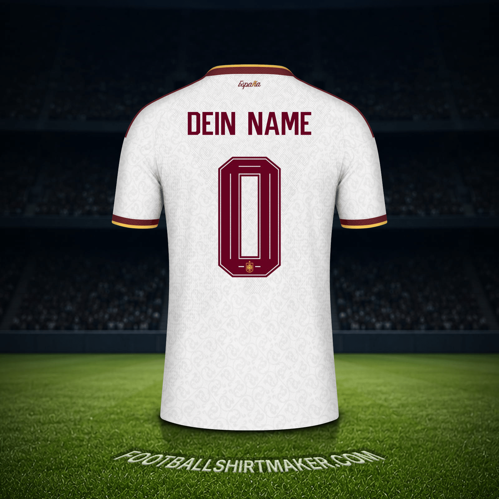 Trikot Spanien Weltmeisterschaft 2026 Auswärts -  dein name - 0