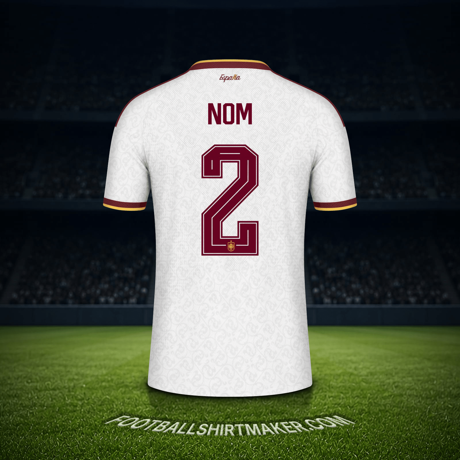 Maillot Espagne Coupe du monde 2026 Extérieur -  nom - 2