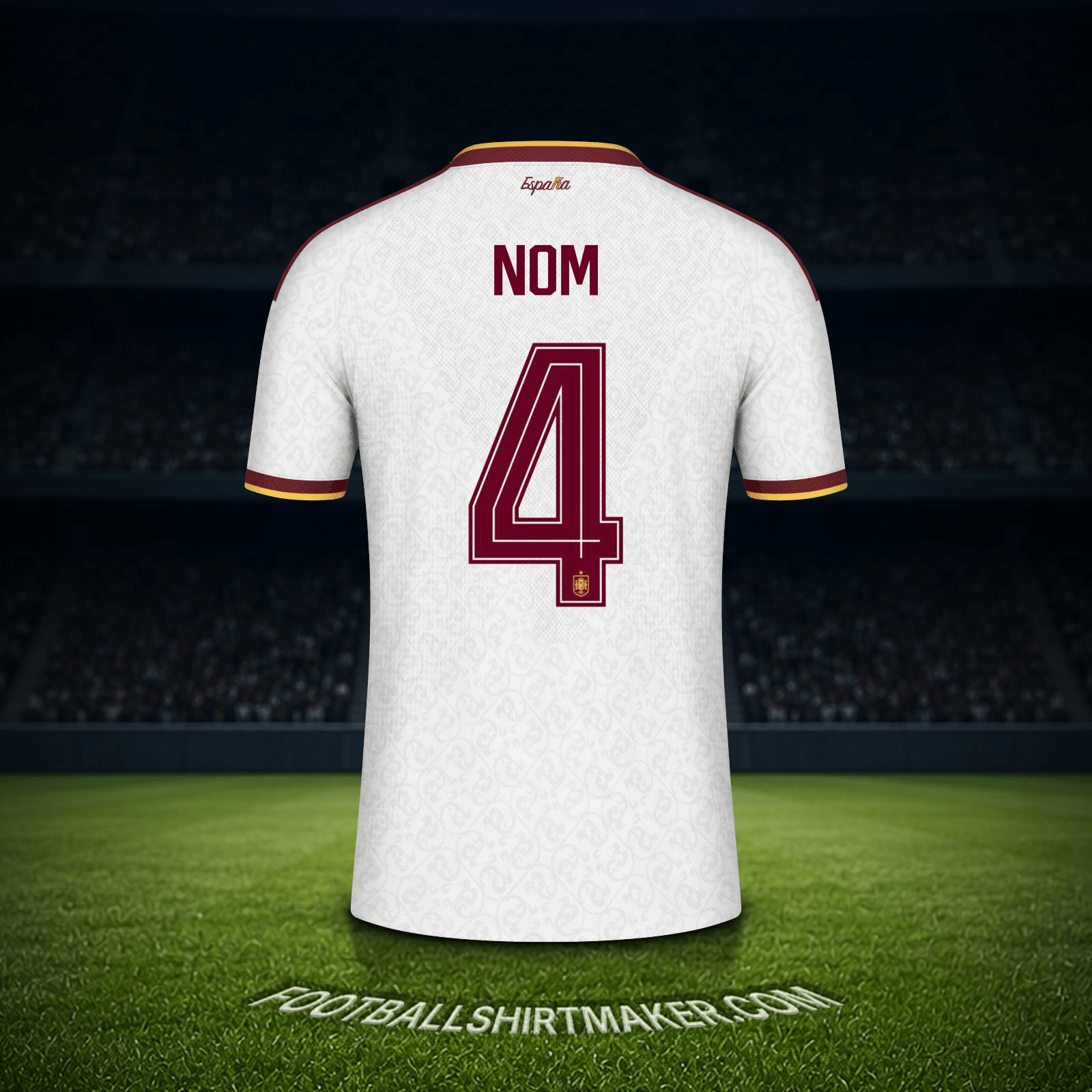 Maillot Espagne Coupe du monde 2026 Extérieur -  nom - 4