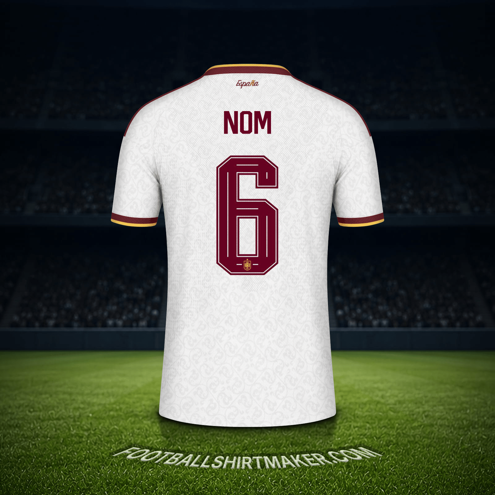 Maillot Espagne Coupe du monde 2026 Extérieur -  nom - 6