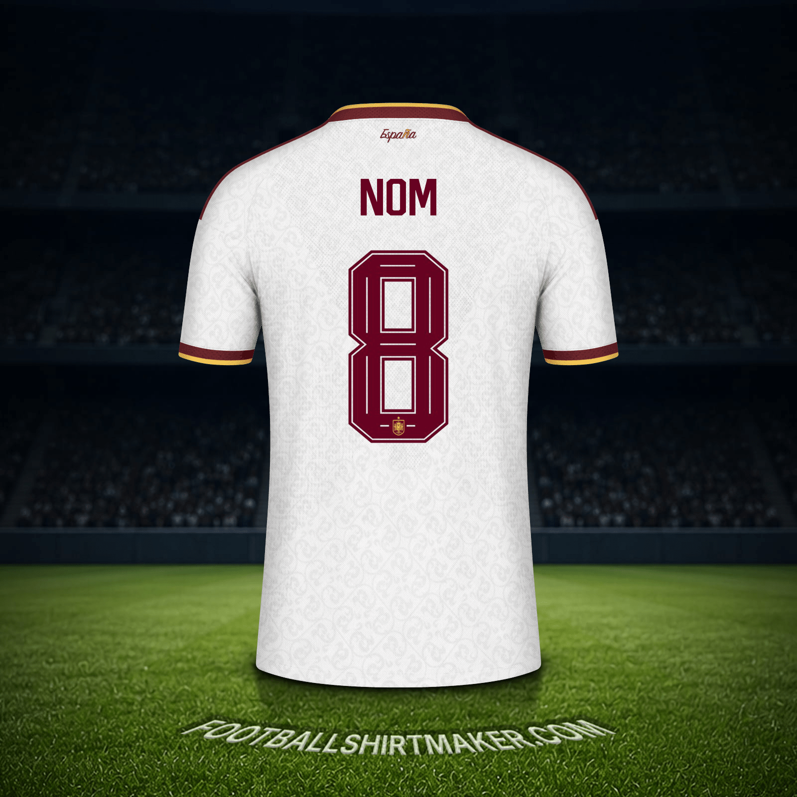 Maillot Espagne Coupe du monde 2026 Extérieur -  nom - 8