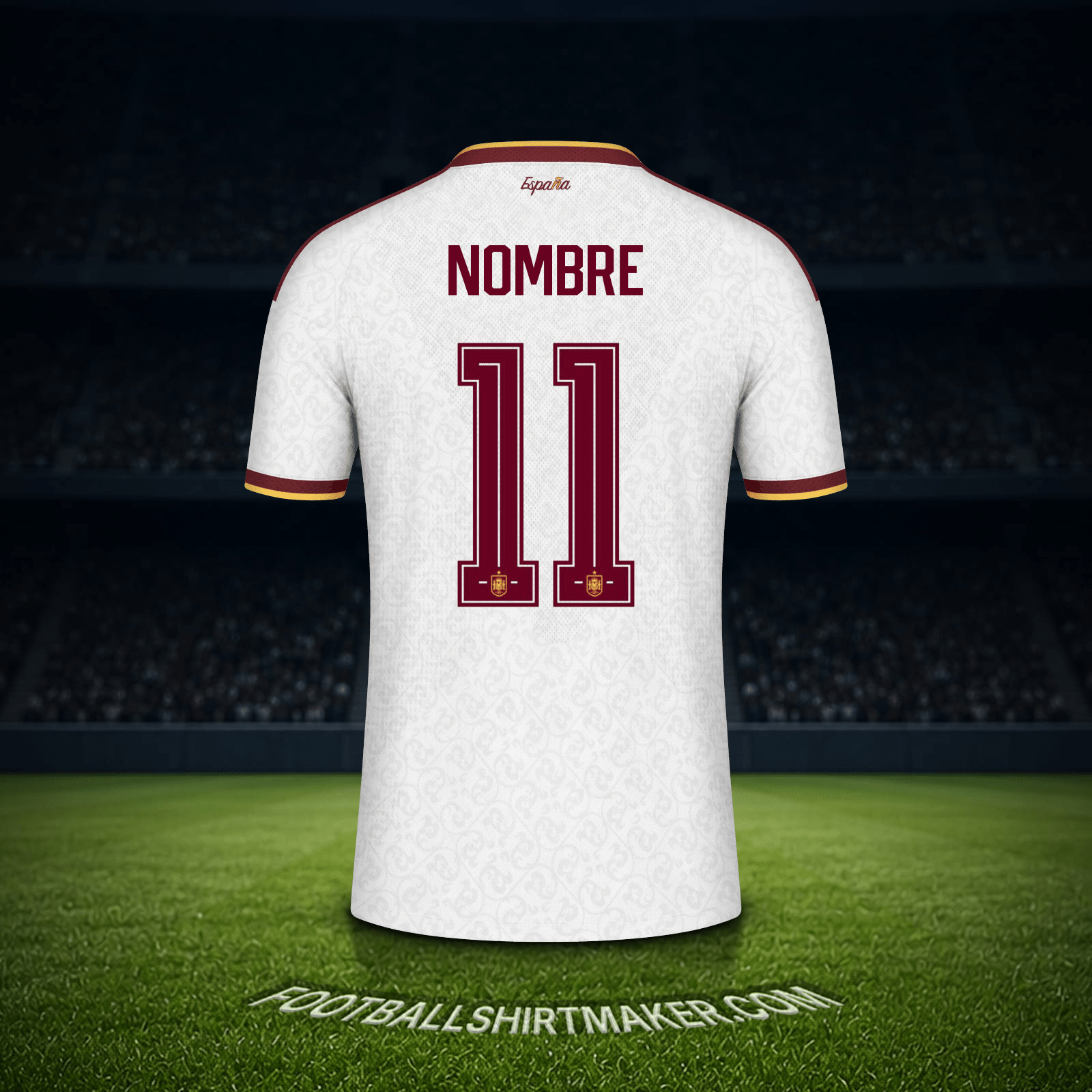 Jersey España Mundial 2026 Visita -  nombre - 11