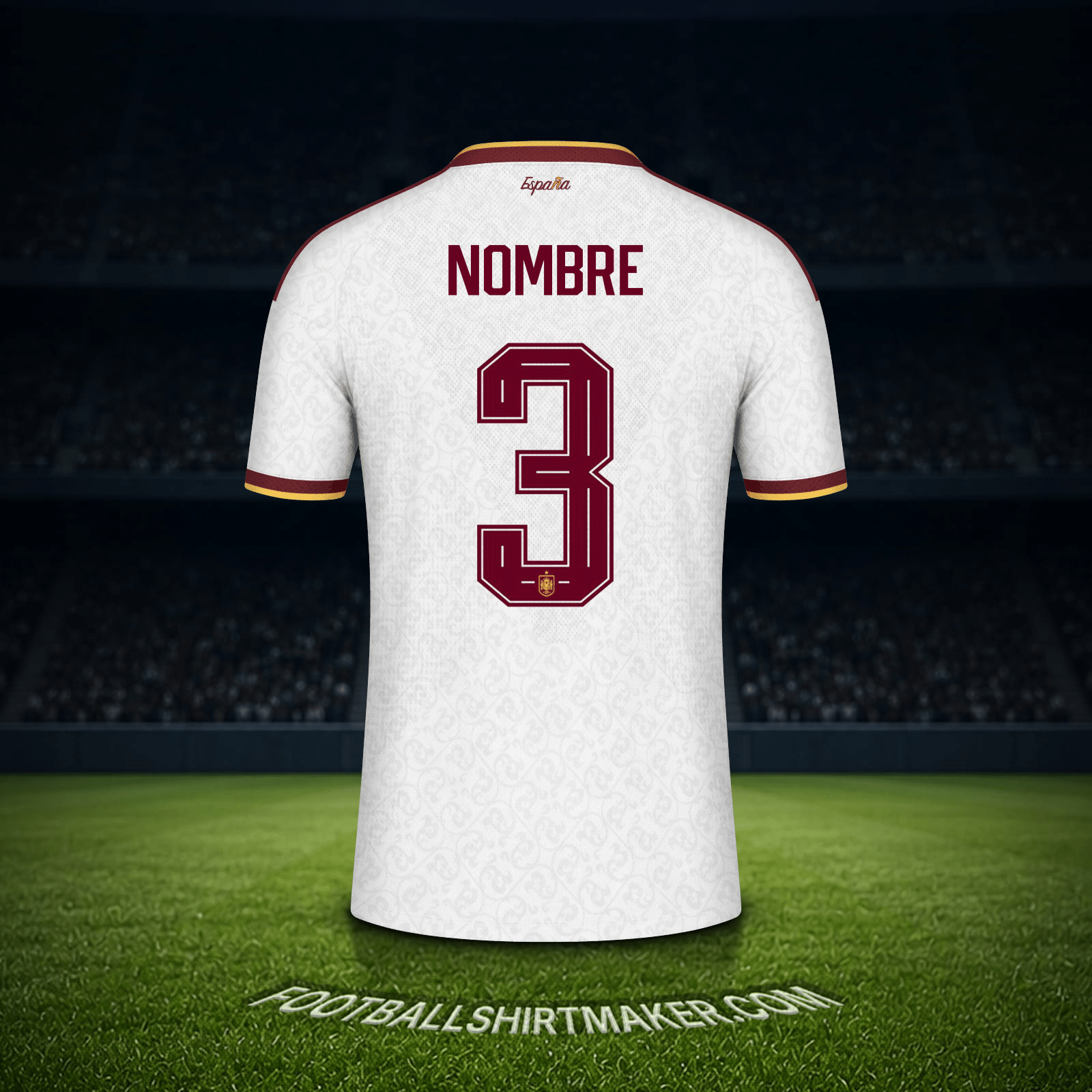 Camiseta España Mundial 2026 Visita -  nombre - 3