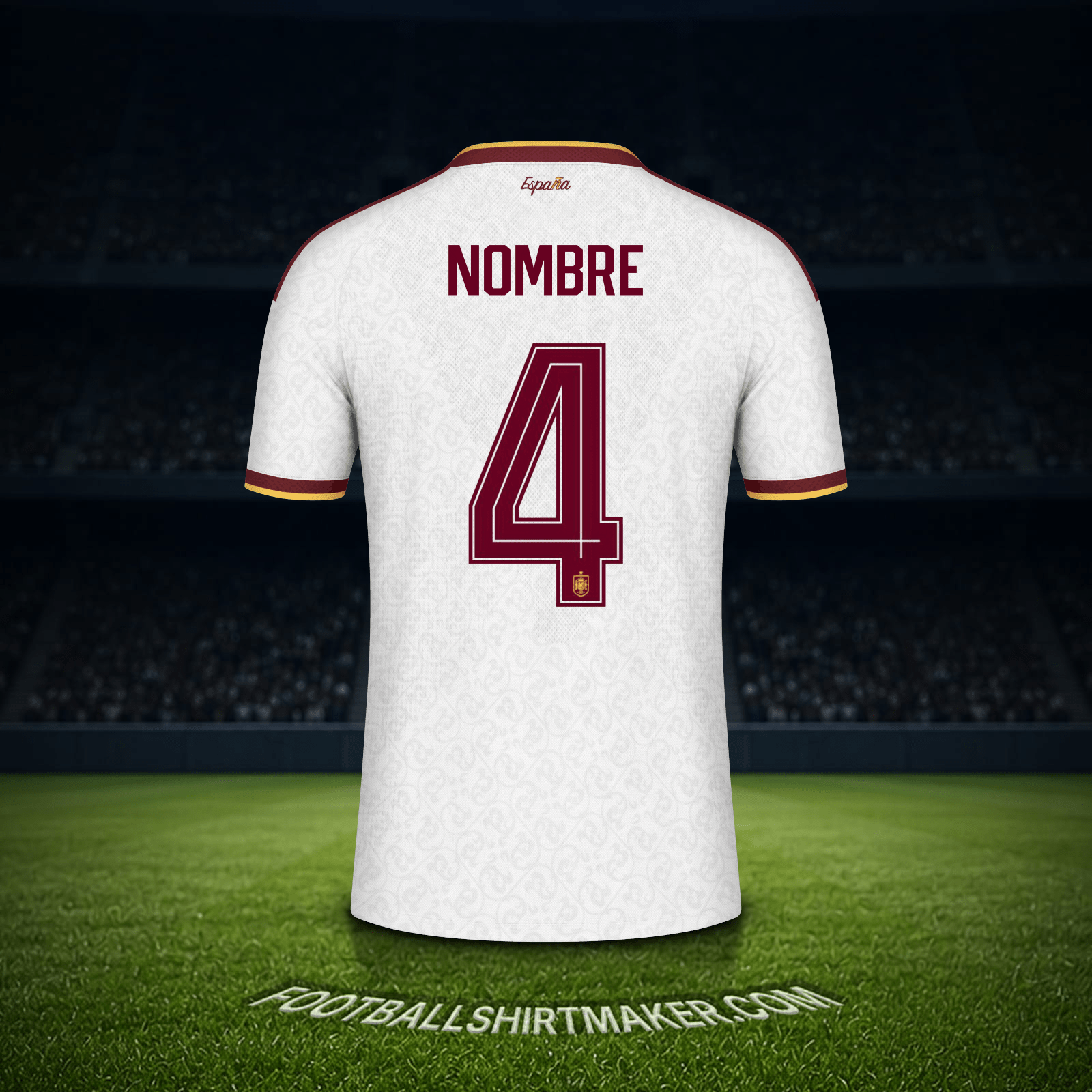 Camiseta España Mundial 2026 Visita -  nombre - 4