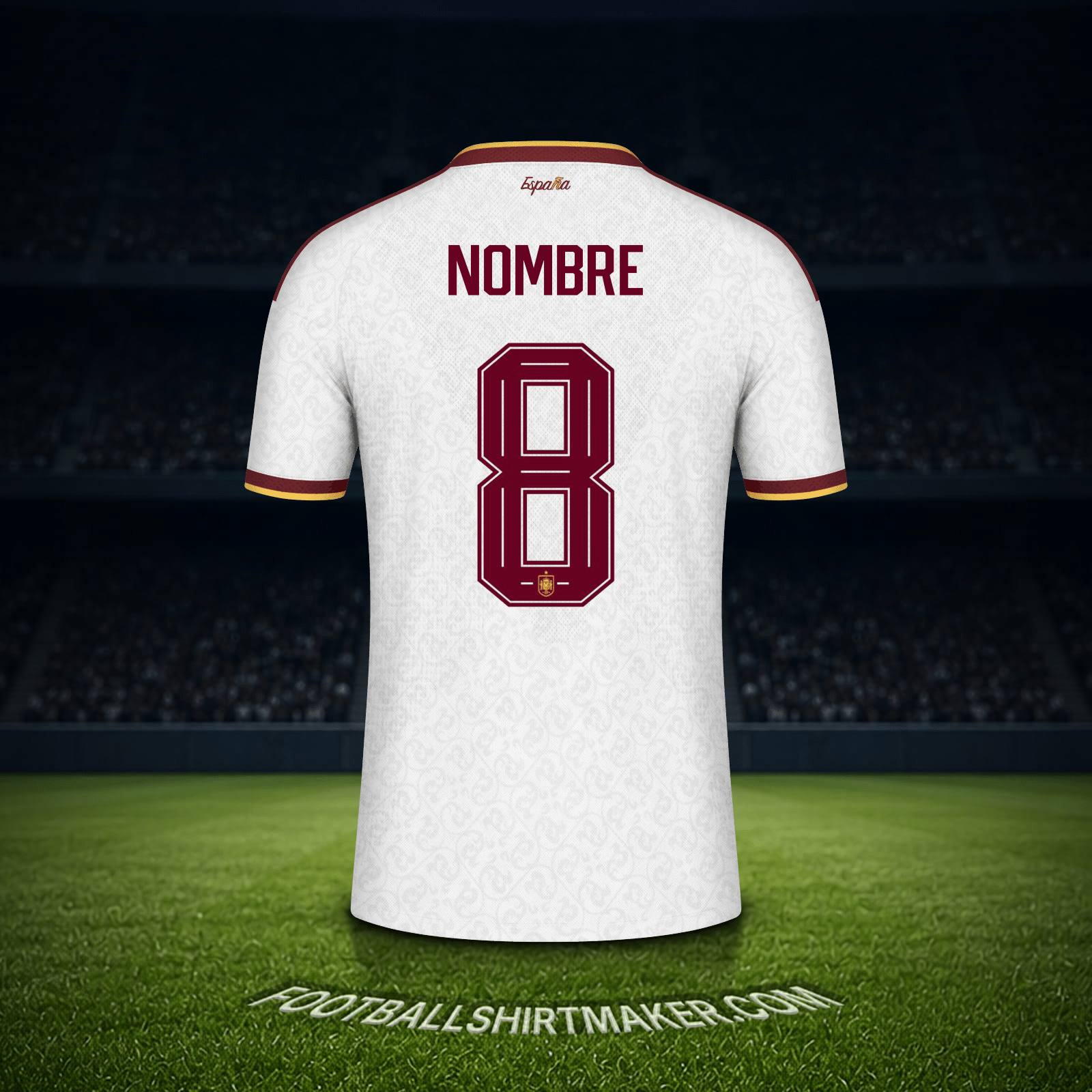 Camiseta España Mundial 2026 Visita -  nombre - 8