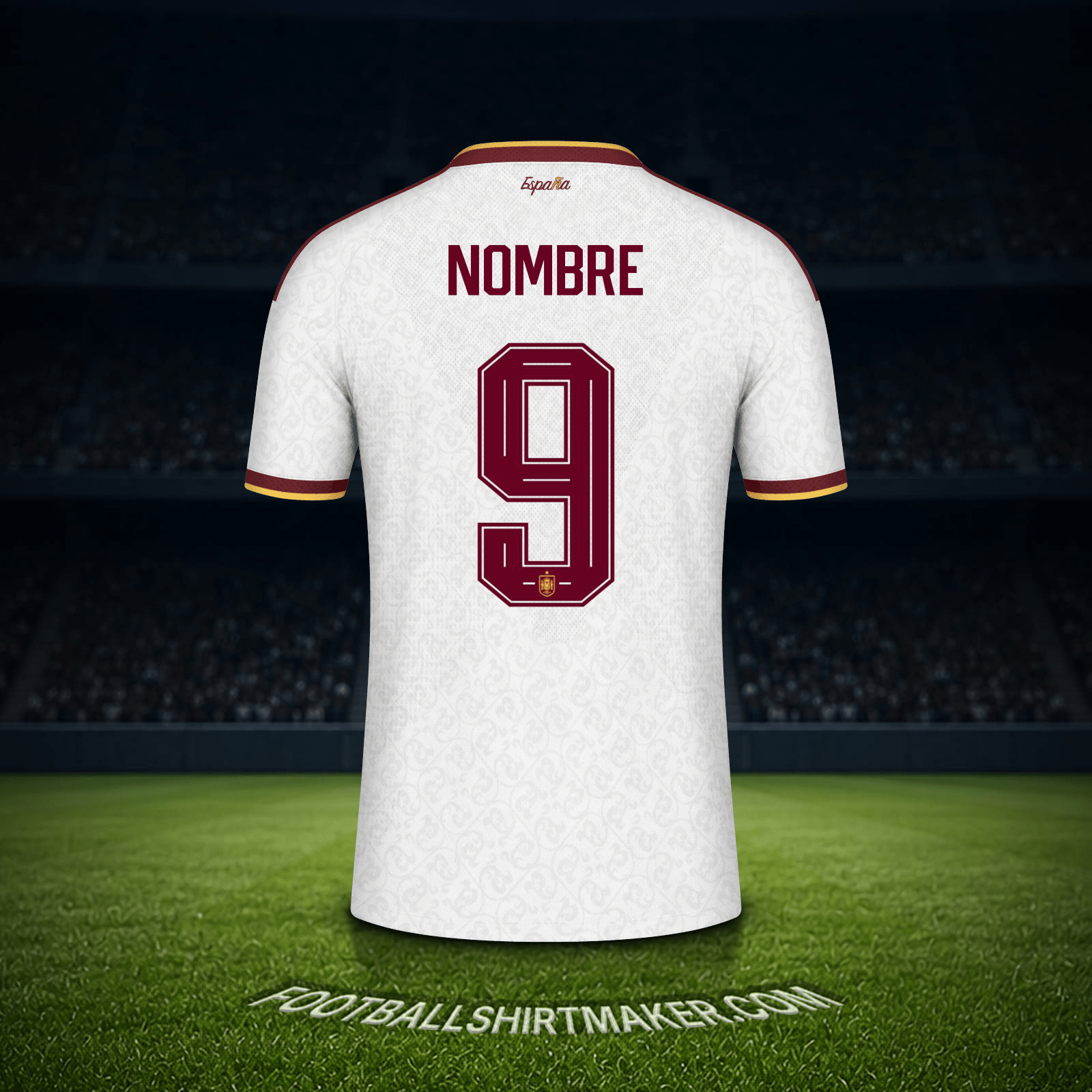 Camiseta España Mundial 2026 Visita -  nombre - 9