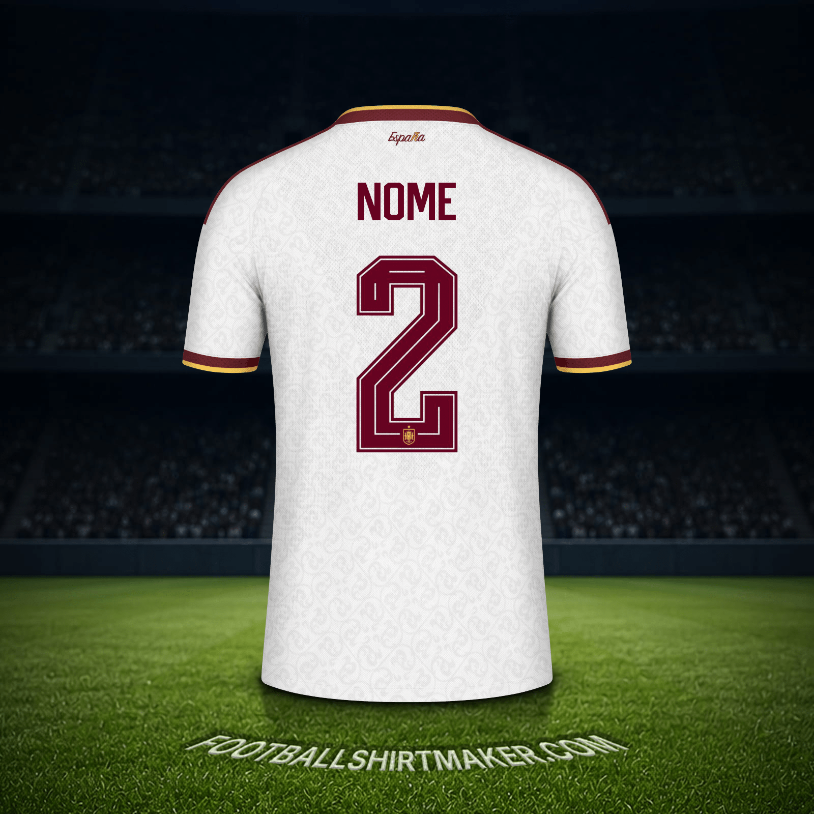 Camisa Espanha Copa do Mundo 2026 Alternativa -  nome - 2