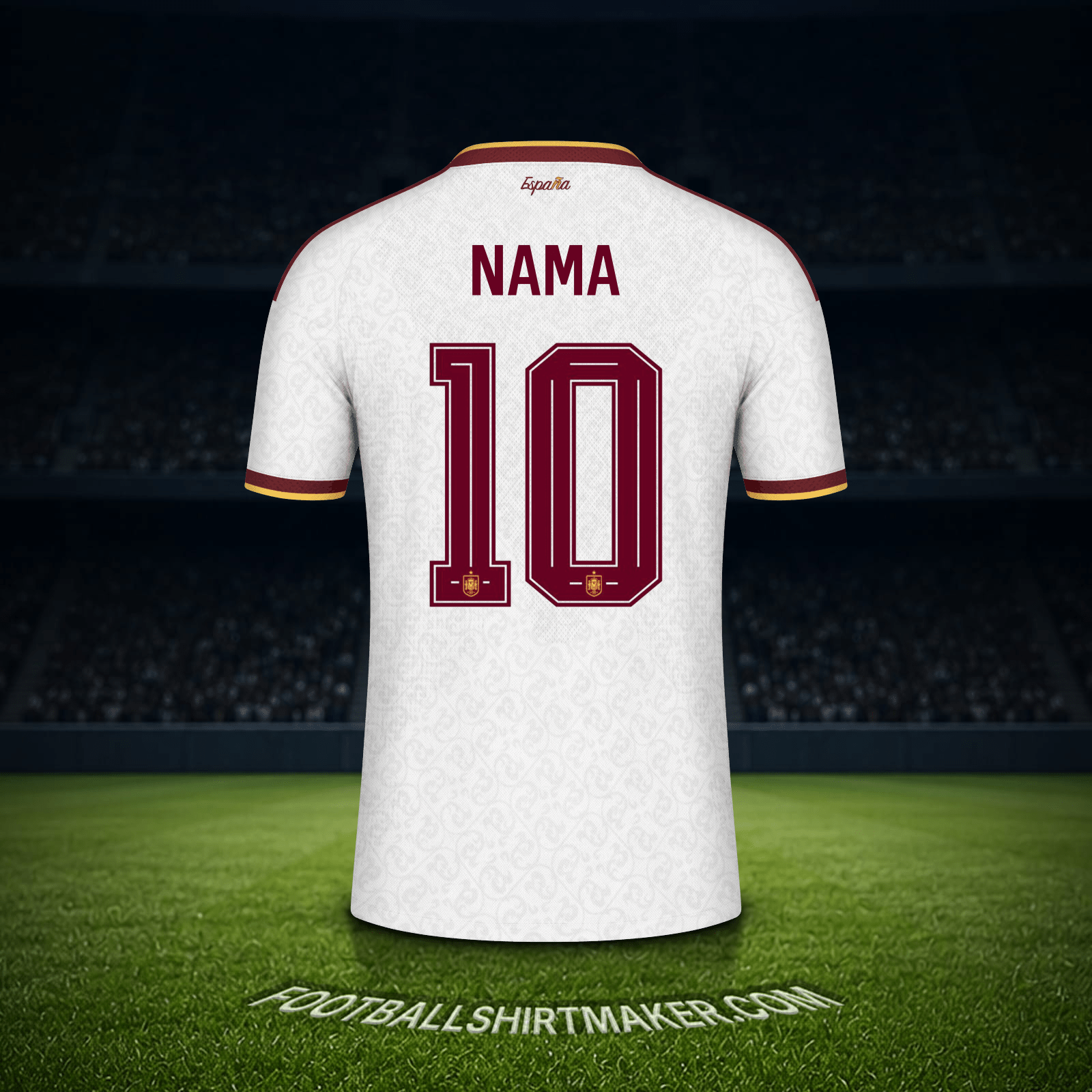 Jersey Spanyol Piala Dunia 2026 Alternatif -  nama - 10