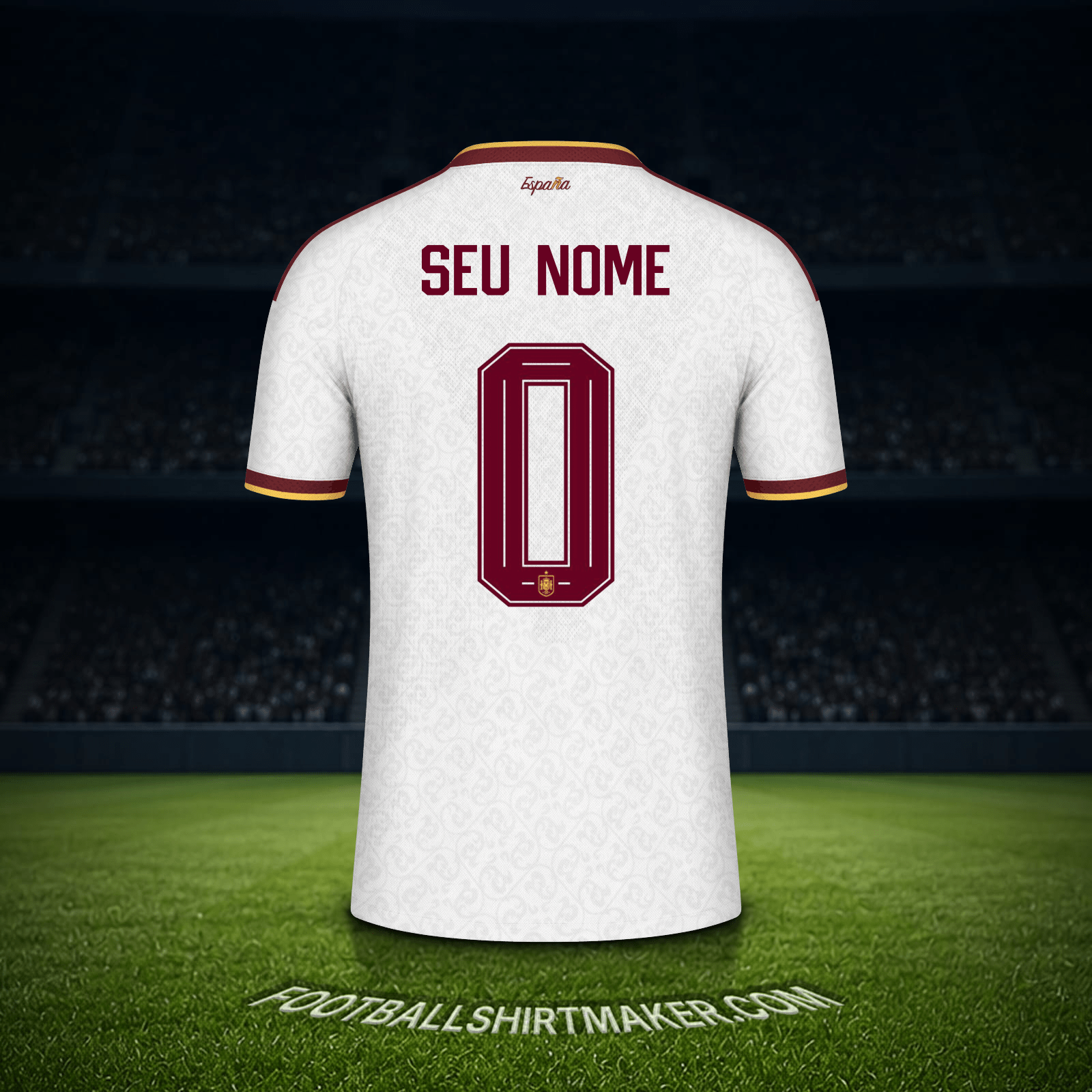 Camisa Espanha Copa do Mundo 2026 Alternativa -  seu nome - 0