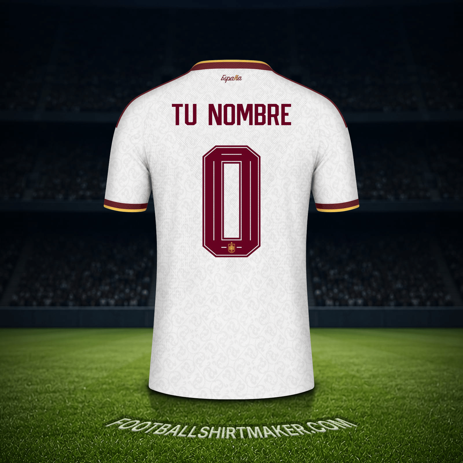 Jersey España Mundial 2026 Visita -  tu nombre - 0