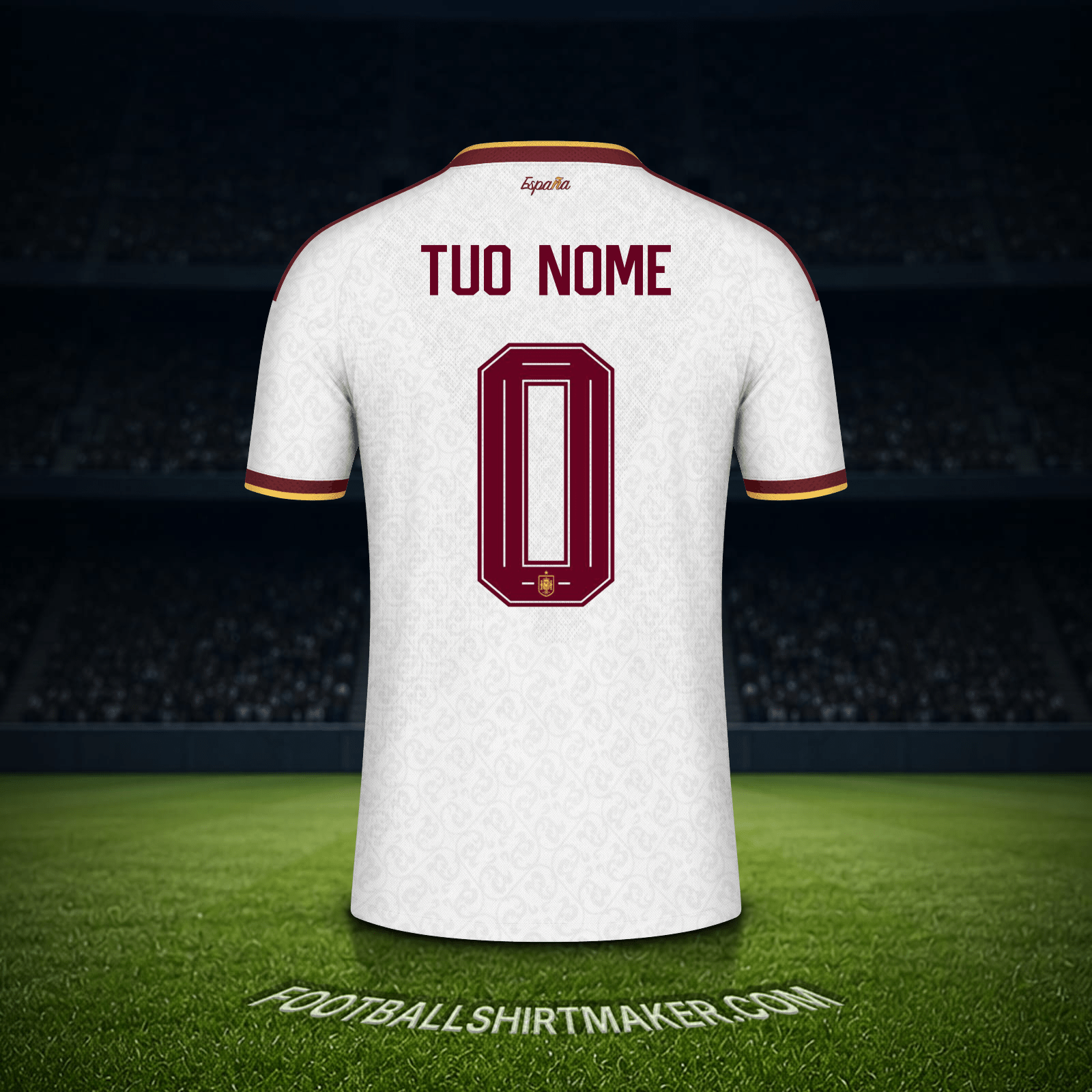 Maglia Spagna Mondiali 2026 Seconda -  tuo nome - 0
