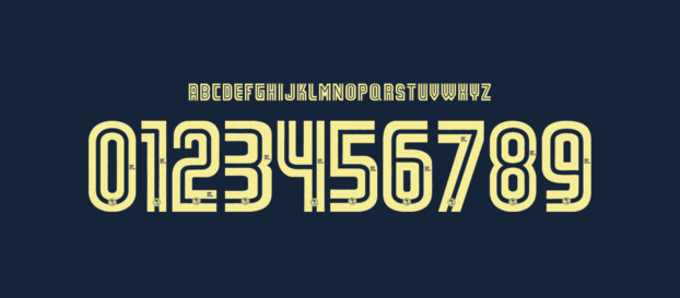 Club America font 2022/2023 II numbers letters nameset ttf tipografia numeros letras fuente vector svg eps ai