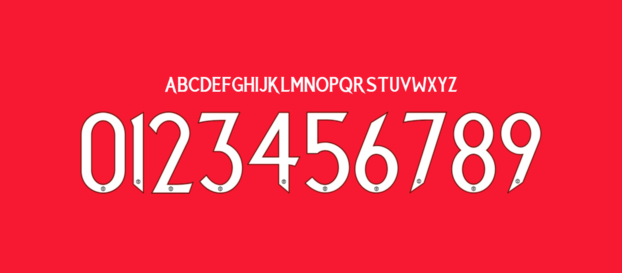 Manchester United font 2023/2024 Cup numbers letters nameset ttf tipografia numeros letras fuente vector svg eps ai