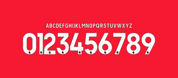 Manchester United font 2023/2024 numbers letters nameset ttf tipografia numeros letras fuente vector svg eps ai