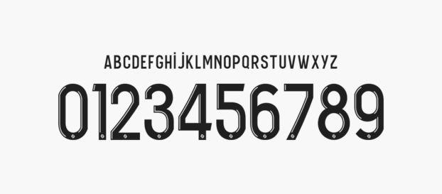 Olympique de Marseille font 2021/2022 numbers letters nameset ttf tipografia numeros letras fuente vector svg eps ai