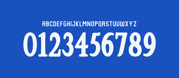 Rangers FC font 2019/20 Cup numbers letters nameset ttf tipografia numeros letras fuente vector svg eps ai