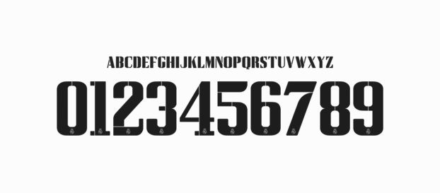 Real Madrid CF font  numbers letters nameset ttf tipografia numeros letras fuente vector svg eps ai