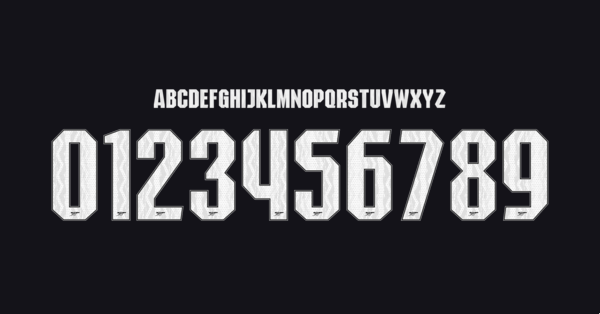 Font Arsenal Jersey 2024 2025 Cup II Nama Huruf Angka Preview 03 4753