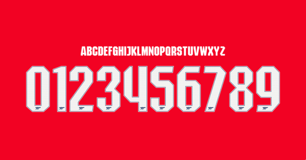 Font Arsenal Jersey 2025 2026 Cup Nama Huruf Angka Preview 01 4884