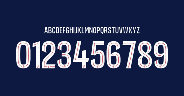Font Paris Saint Germain Jersey 2025 2026 Nama Huruf Angka Preview 01 4873